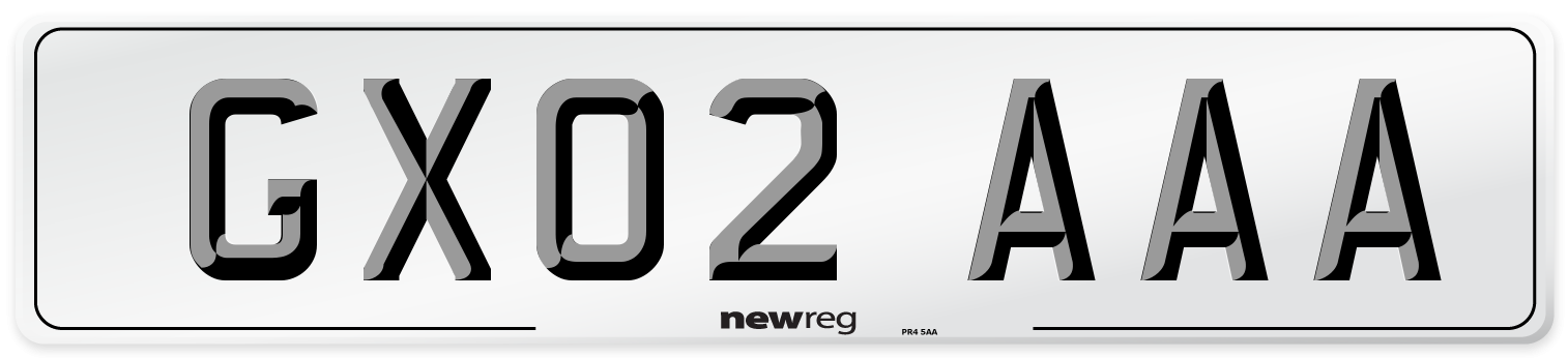 GX02 AAA Number Plate from New Reg